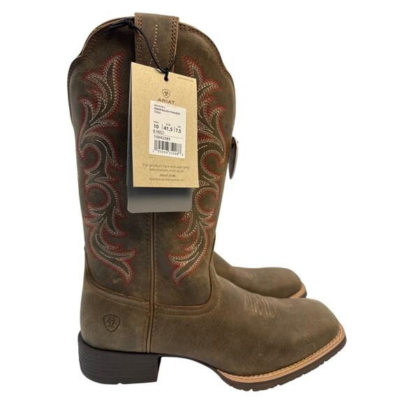 ARIAT Western Boots Hybrid Rancher Stretchfit Women's 10B Leather Square Toe - Picture 1 of 11